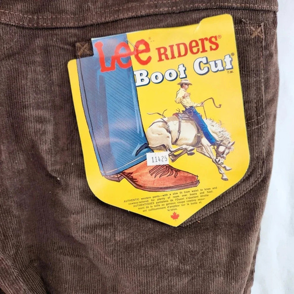 Brown  Lee Riders Boot Cut Corduroy Men's Pants 36x34 - Picture 4 of 15